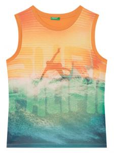 Майка regular fit 3RD0CH020 United Colors Of Benetton, оранжевый