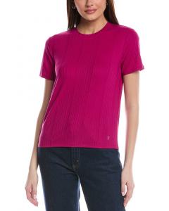 St. John Sleek Rib Jersey Трикотажный топ, розовый