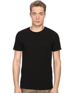 Рубашка Vince Short Sleeve Pima Cotton Crew Neck Shirt, черный
