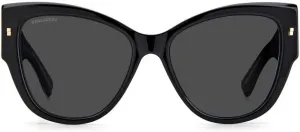 Солнцезащитные очки DSQUARED2 D2 0016/S Черный/Серый 56/17/145 для женщин