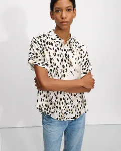 Женская рубашка с короткими рукавами и анималистичным принтом Parfois, белый