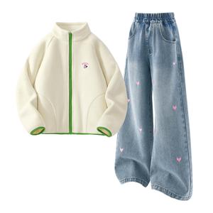 Детская повседневная спортивная одежда Disney, Dini Medium Round Hook-And-Loop K Light Milk White+Solid Color Sea Salt Blue