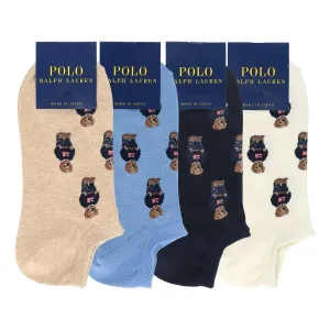 Носки POLO RALPH LAUREN из органического хлопка с изображением мини-медведя и флага, длиной до колена, цвет 63. Cobalt