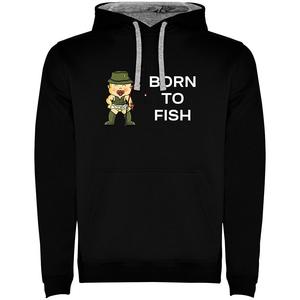 Худи Kruskis Born To Fish Two-Colour, черный