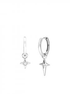 Lucardi Серьги в форме звезды из серебра 925 пробы