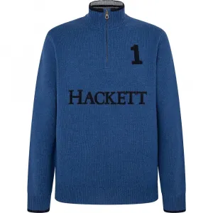 Свитер Hackett HM703226 half zip, синий