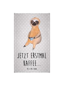 Mr. & Mrs. Panda Полотенце с изображением ленивца и надписью, пастельно-серый цвет