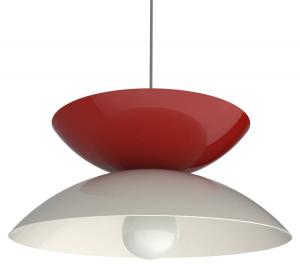 Подвесной светильник Lumicom Sablier, глянцевый красно-белый