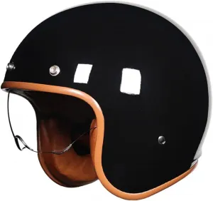 Ретро мотоциклетные полушлемы, мотоциклетный шлем с солнцезащитным козырьком, шлем-«джет», полушлем-«оболочка», шлем для скутера для мужчин и женщин, сертифицированный DOT/ECE, шлем для круизера/скутера, открытый шлем YuanLiang, 4