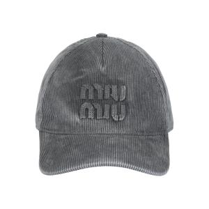 Хлопковая бейсболка женская MIU MIU, серый