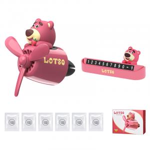 Ароматизатор для автомобиля ароматерапия Disney, 2 Pieces Set [Strawberry Bear + Parking Permit]