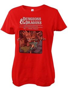 Dungeons And Dragons Футболка "D&D Set 1 - Basic Rules Girly Tee" красного цвета