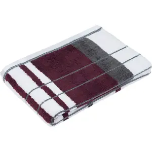 Полотенце для душа Berlin Streifen Gözze, Brombeere/anthrazit