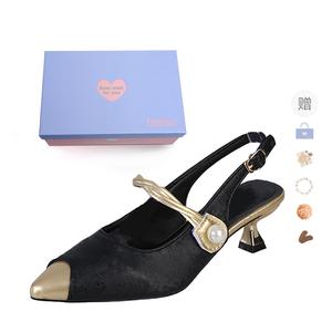 Xingdiman Женские черные туфли на высоком каблуке с подарочной упаковкой, цвет Black[Box Included](Gift Included)