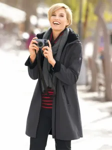 Повседневная куртка из софтшелла с капюшоном Casual Looks, антрацит