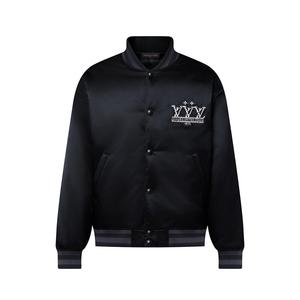 Бейсбольный блузон из нейлона с декором Louis Vuitton, черный