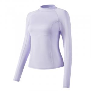 Футболка для йоги женская с полуводолазкой 361°, фиолетовый