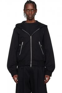 Свободная толстовка на молнии Dries Van Noten, черный