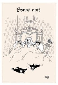 Кухонное полотенце Winkler Dubout Bonne nuit, белый - текстиль - 48 x 1 x 72 см