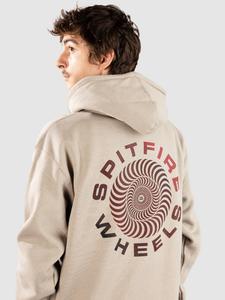 Худи Spitfire Classic '87 Swirl Fade Fill Hoodie, cement w/ red & black