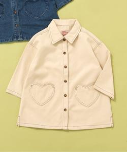 Платье-рубашка с карманом в форме сердца