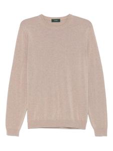 Zanone футболка в рубчик, коричневый