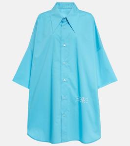 Рубашка свободного кроя из хлопка MM6 Maison Margiela, Bright Blue
