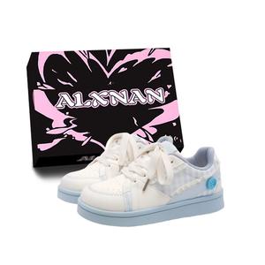 Alxnan Женские низкие скейтерские кеды синие (в коробке), цвет Blue (Box)