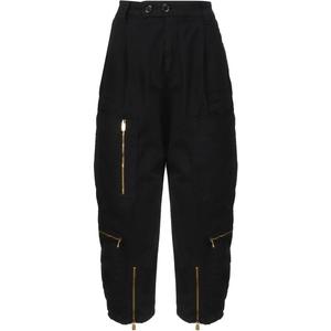 Хлопковые карго-брюки Matese PINKO, черные