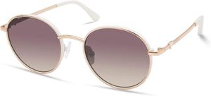 GUESS женские Classic Round Sunglasses круглые солнцезащитные очки, Gold/Brown Mirror
