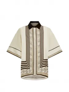 Полосатая рубашка KARL LAGERFELD, бежевый