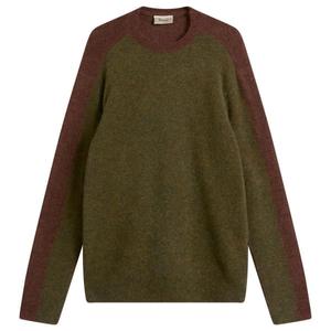 Альпийский контрастный джемпер с круглым вырезом Foret, army & коричневый