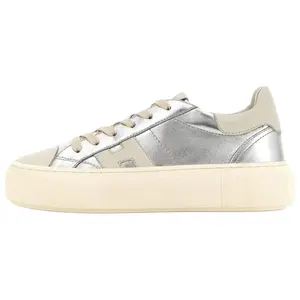 HOGAN Кроссовки Crosswind Leather Low top Skateboard высотой 5,6 см, женские, цвет Silver