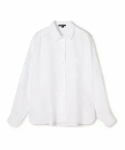 Легкая льняная рубашка оверсайз WKO3970