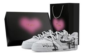 Низкие износостойкие мужские кроссовки с изображением улыбающегося лица и сердца Nike, Light Gray