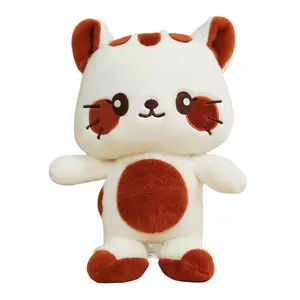 Мягкая игрушка кот Bitter purchase, белый/коричневый