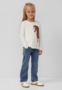 Топ s.Oliver Long sleeved top, Creme/Multi-Coloured