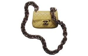 Сумка-клатч из ягненка с клапаном из венге, миниатюрная женская зеленая сумка через плечо CHANEL