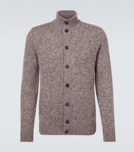 Кардиган из натуральной шерсти Slowear, Moro Beige Mouline