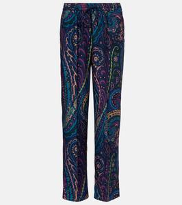 Прямые брюки с принтом Etro, Stampa F.Do Blu