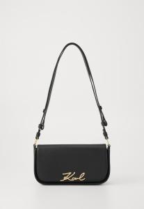 Сумка кросс-боди KARL LAGERFELD SIGNATURE CROSSBODY, Black/Vibration Gold/Gold-Coloured
