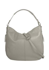 Шопер, натуральная кожа, сделано в Италии Cluty, серый