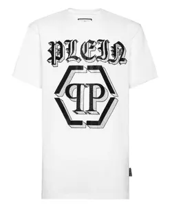 Футболка, круглый вырез, размер 7, хромированная Philipp Plein, белый