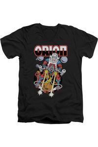 Футболка с коротким рукавом и V-образным вырезом для взрослых DC Comics Orion Gildan, черный