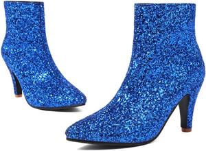 Женские ботильоны Alyaafifa на каблуке, зауженный носок, закрытые, с каблуком 3,5 дюйма, с молнией, классические вечерние, для офиса, элегантная обувь