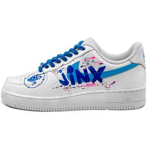 Nike Кроссовки Air Force 1 Coverage с низким верхом, противоскользящие и износостойкие, для скейтбординга, унисекс, белые, синие, розовые