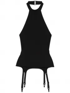 Топ с подтяжками Maison Close, черный