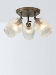 Потолочный светильник Fulbrook 3 с стеклянными плафонами John Lewis, Clear