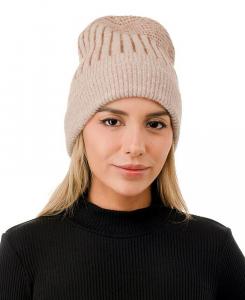 Вязаная шапка с манжетами Marcus Adler, бежевый