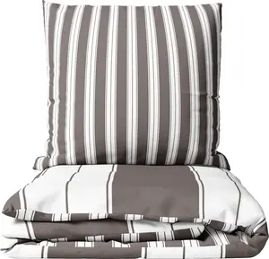 Комплект постельного белья 155x220 см, коричневый, полосатый, хлопок, застежка-молния, двусторонние полосы, простой уход leonado vicenti